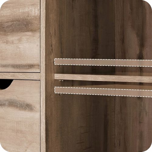 Szafka Stojąca z Szufladami Łazienkowa 80cm Retro Vintage Rustykalny na Arena.pl