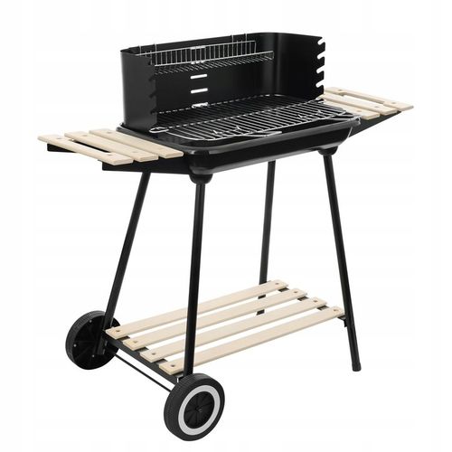Grill węglowy ogrodowy na kółkach z 3 półkami na Arena.pl