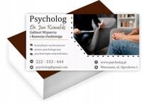 Wizytówki firmowe Foliowane 1000 szt różne wzory duży wybór PSYCHOLOG