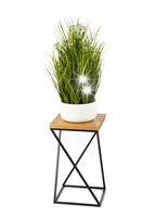 Kwietnik na Donice Stojący LOFT 40 cm Czarny Metal