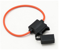 OPRAWA BEZPIECZNIKA ATC Z OSŁONĄ HERMETYCZNĄ NA KABLU 2,5MM CZERWONYM WS-2