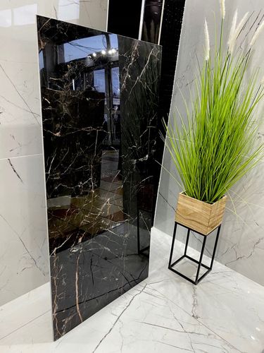 CZARNY GRES POLER 120X60 ze złotą nitką Wysoki POŁYSK - SUPER CENA!!! na Arena.pl