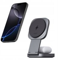 Ładowarka bezprzewodowa 2w1 AUKEY Apple iPhone Airpods MagFusion L MagSafe