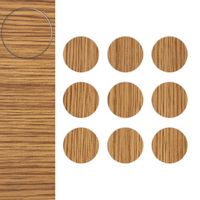 Samoprzylepne Zaślepki Meblowe Melaminowe Dąb fi 20 mm 9 sztuk ZM003