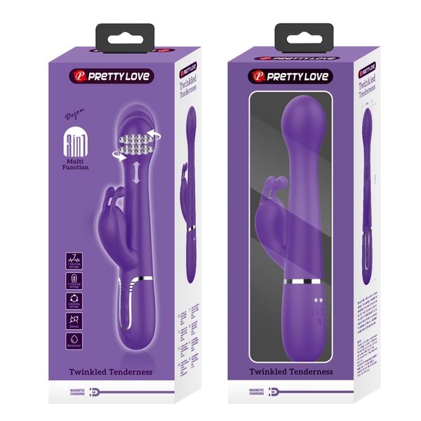 Pretty Love - Dejon Dark Purple, 7 Vibration Functions 4 Thrusting Settings zdjęcie 12