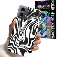 ETUI DO MOTOROLA MOTO G34 5G - ABSTRAKCJA ZEBRA MODNE WZO KOBIET + FOLIA