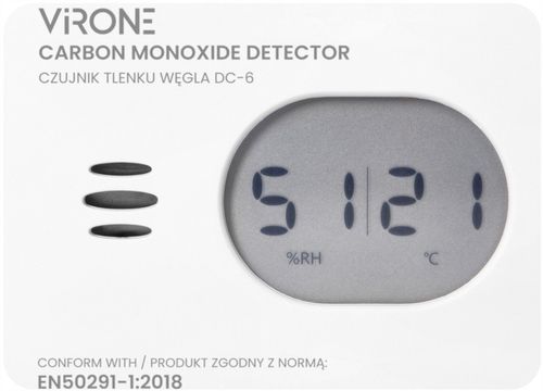 Czujnik Czadu Detektor Tlenku Węgla Czujka CO Termometr 85dB CERTYFIKOWANY na Arena.pl