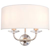Lampa ścienna z abażurem Nixon 60180 Endon hampton ecru nikiel