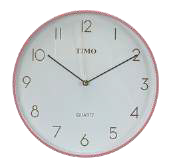 zegar timo 25cm różowy b312