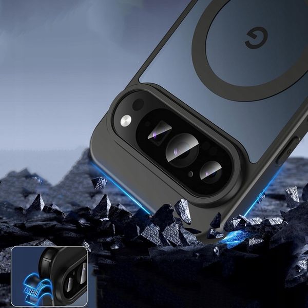 Etui plecki do Google PIXEL 9 / 9 PRO + SZKŁO do MagSafe CZARNY MATT CASE zdjęcie 4