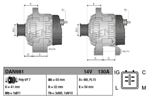 Alternator DENSO DAN981 na Arena.pl