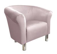 Fotel Milo MG55 nogi chrom szary róż