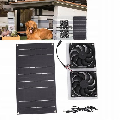 WENTYLATOR 12V + PANEL SOLARNY SŁONECZNY 100W USB na Arena.pl
