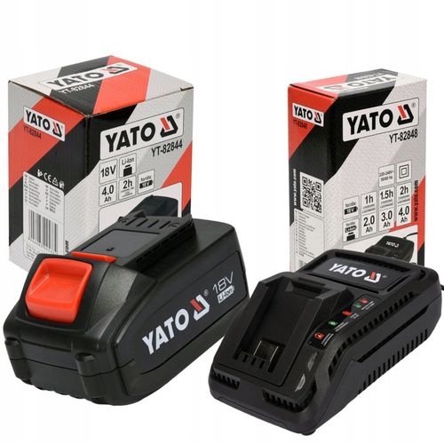 YATO ZESTAW AKUMULATOR BATERIA LITOWO JONOWA LI-ION 4Ah 18V + ŁADOWARKA na Arena.pl
