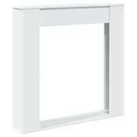 Obudowa kominka, biała, 100x20x100 cm, materiał drewnopochodny