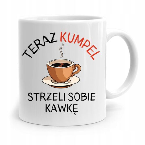 Kubek Prezent Dla Przyjaciela Strzeli Sobie Kawke Z Nadrukiem Ze Zdjęciem na Arena.pl