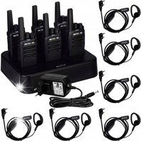 Retevis RT668 Walkie Talkie Zestawem 6 z Słuchawkowym, Radiotelefon PMR446