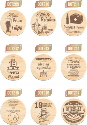 OTWIERACZ do piwa DREWNIANY personalizacja z grawerem prezent na 18 na Arena.pl