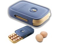 Pojemnik na jajka box organizer do lodówki szuflada do jaj szaro-żółty