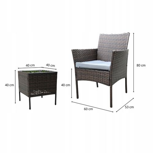 ZESTAW MEBLI OGRODOWYCH NM04 MTG MEBLE OGRODOWE TECHNORATTAN BRĄZ JASNY na Arena.pl