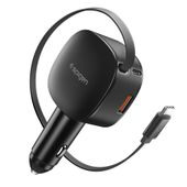 spigen ev603bt essentail car charger 60w black