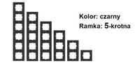 NOVELLA Ramka 5-Krotna, Kolor Czarny