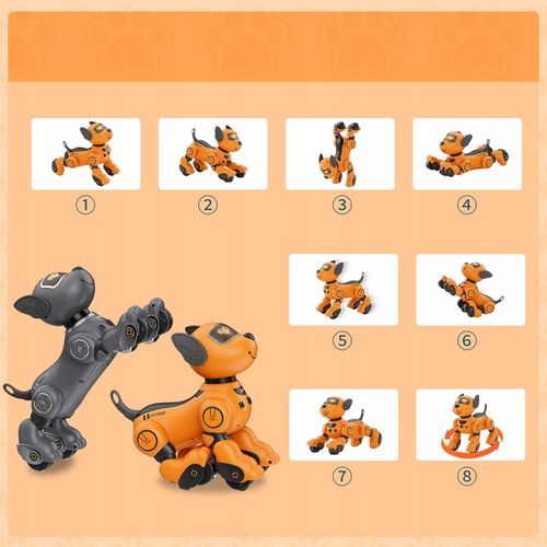 ROBOT INTERAKTYWNY PIES PIESEK ZDALNIE STEROWANY PROGRAMOWANY 20+ FUNKCJE na Arena.pl