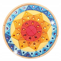 DREWNIANA UKŁADANKA MANDALA BŁYSZCZY 44 CM GRIMM'S