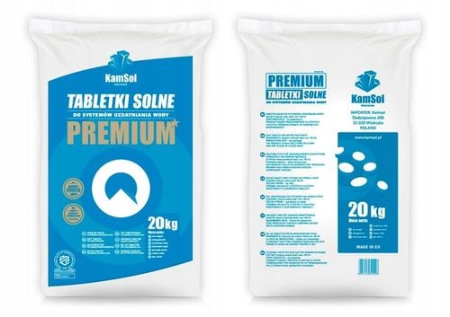 SÓL TABLETKOWANA DO ZMIĘKCZACZY PREMIUM - 20 KG - 99.9 % NaCl !!! na Arena.pl