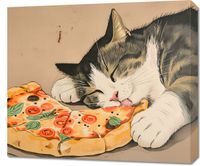 Obraz 70x60cm Pizza Dla Kota