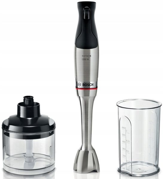 Blender ręczny Bosch MSM6M820 Mocny 1200W Rozdrabniacz Kubek QuattroBlade zdjęcie 1