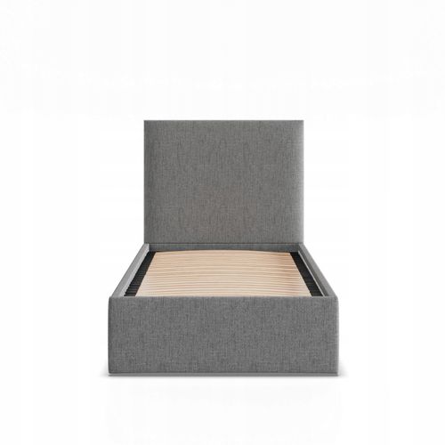 Łóżko Ramowe PAOLA CIEMNY SZARY JEDNOOSOBOWE Tapicerowane Pojedyncze na Arena.pl