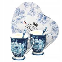 Zestaw luksusowej porcelany z artystycznym wzorem Queen Isabell 2 kubki