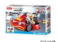 KLOCKI SLUBAN TOWN Auto Turbo Gokart z napędem 89 kompatybilne z LEG COB