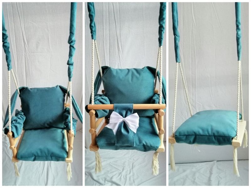 HUŚTAWKA 3w1 DLA DZIECI miś kolor RÓŻOWY zdjęcie 5