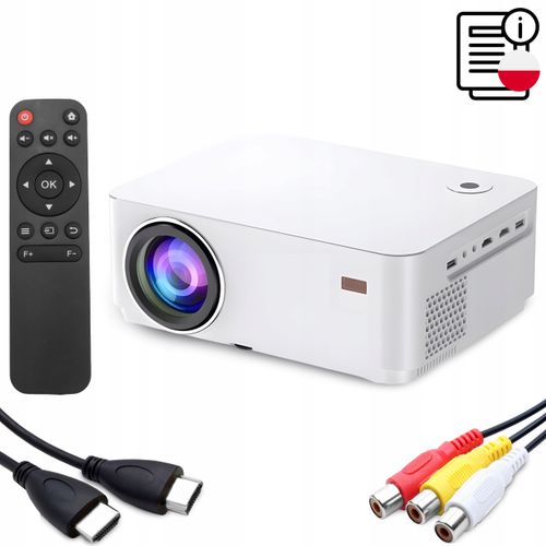 RZUTNIK SMART TV PROJEKTOR WIFI FULL HD 4K 9000lm LED LCD BLUETOOTH ANDROID na Arena.pl