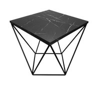 Stolik kawowy druciany LOFT Industrial marmur/czarny