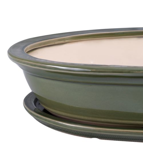 Doniczka ceramiczna bonsai Zielony 19 cm na Arena.pl