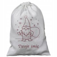 Opakowanie na prezent Bożonarodzeniowy, wór na prezenty, worek z imieniem