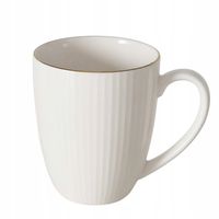 Kubek porcelanowy KELLY, biały, 400 ml