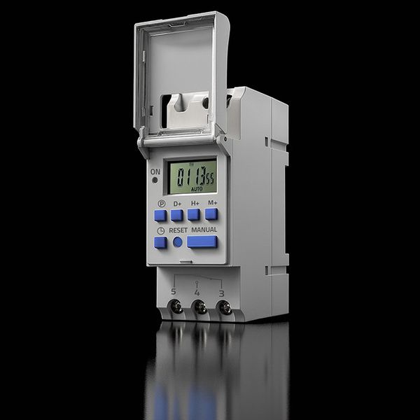 Qoltec TIMER DIN 16A, 16 programów, bateria wbudowana zdjęcie 3