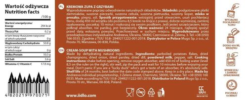 Kremowa zupa grzybowa IDLO na Arena.pl