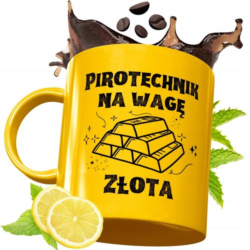 Złoty Kubek Premium Dla Pirotechnika Prezent Z Nadrukiem Ze Zdjęciem na Arena.pl