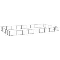 Kojec dla psa, czarny, 45 m², stalowy