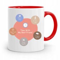 Kubek Czerwony Przyjaciela My Best Friend Prezent Z Nadrukiem Ze Zdjęciem