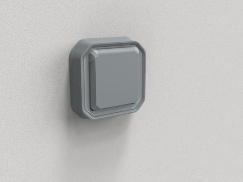 Nowe Plexo - Gniazdo 2P+Z zaciski automatyczne, komplet podtynkowy 16A-250V~- szare - Legrand 069831L na Arena.pl