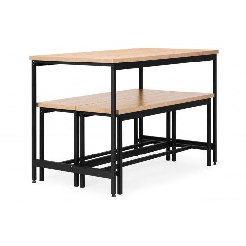 ZESTAW MEBLI LOFTOWYCH MODERNHOME DLA 4 OSÓB MDF METAL na Arena.pl