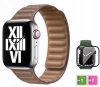 PASEK SKÓRZANY DO APPLE WATCH 1 2 3 4 5 6 7 8 9 SE 42/44/45/49MM + SZKŁO