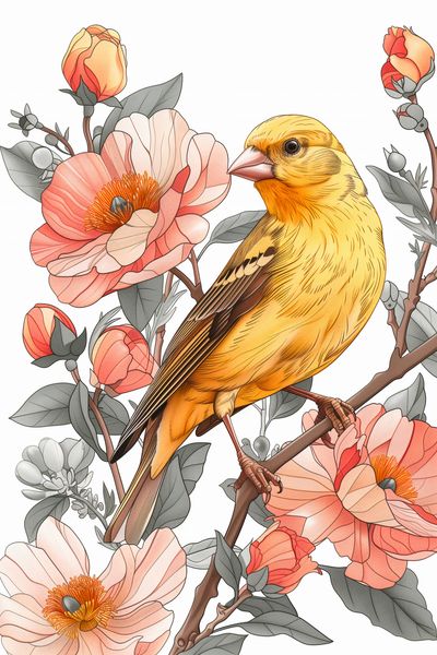 Plakat 30x45cm Wiosenny Śpiewaczek zdjęcie 1