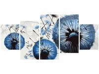 70CM 150CM OBRAZ 5 ELEM DMUCHAWCE NIEBIESKIM KOLORZE ŚCIENNY